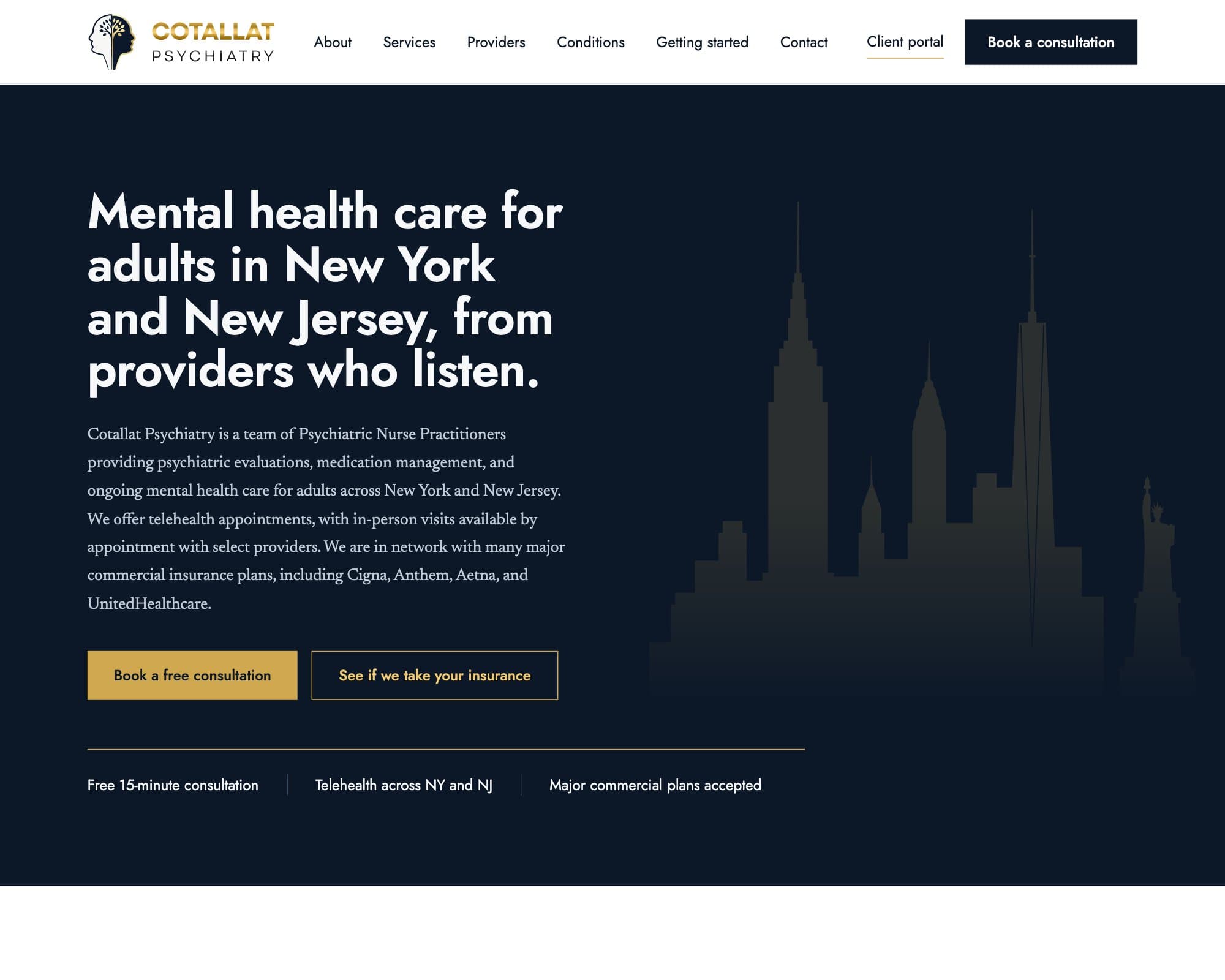 Cotallat Psychiatry: practice website